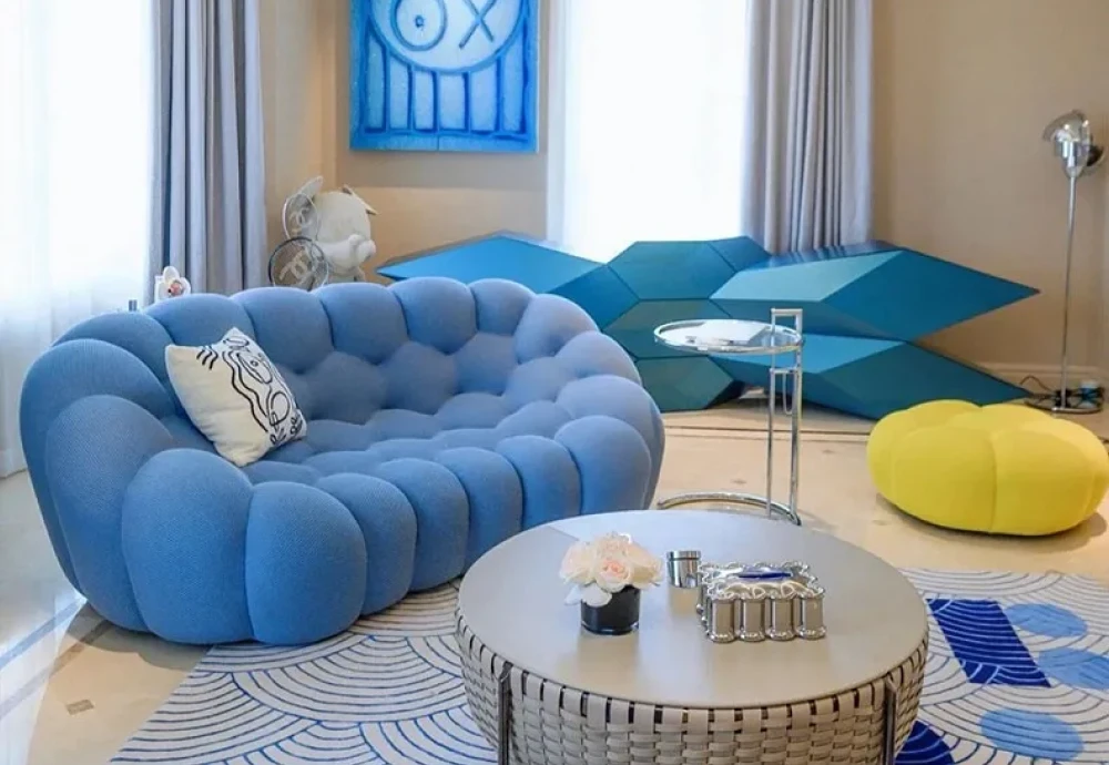 bubble sofa blue